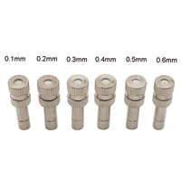 6mm Low Pressure Fine Atomization Nozzles 0.15~0.8mm Brass Misting Sprayers Irrigation Disinfection Cooling Fog Nozzles 2