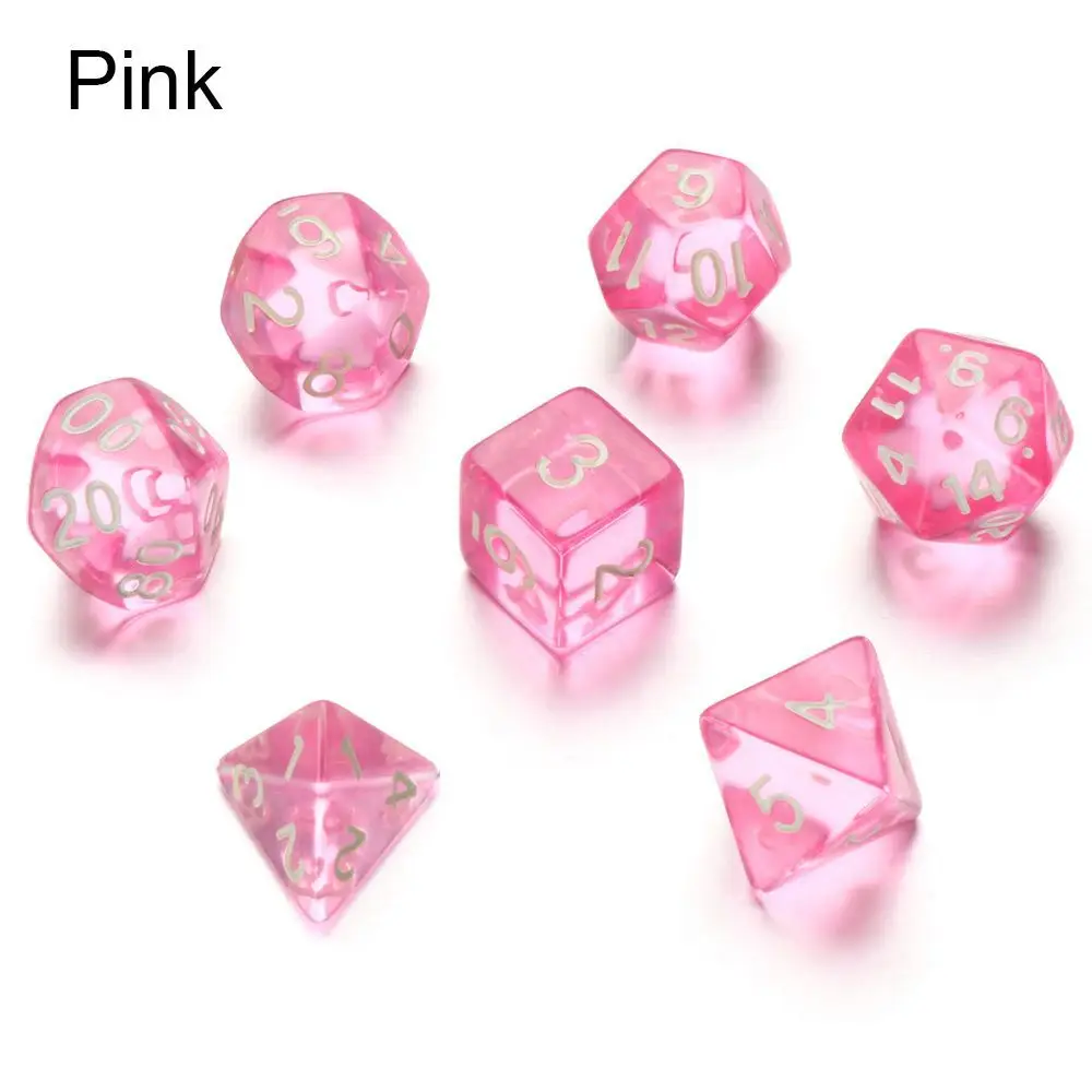 Polyhedral Dices Kit 7 Pcs For DND COC TRPG RPG Board Games Party