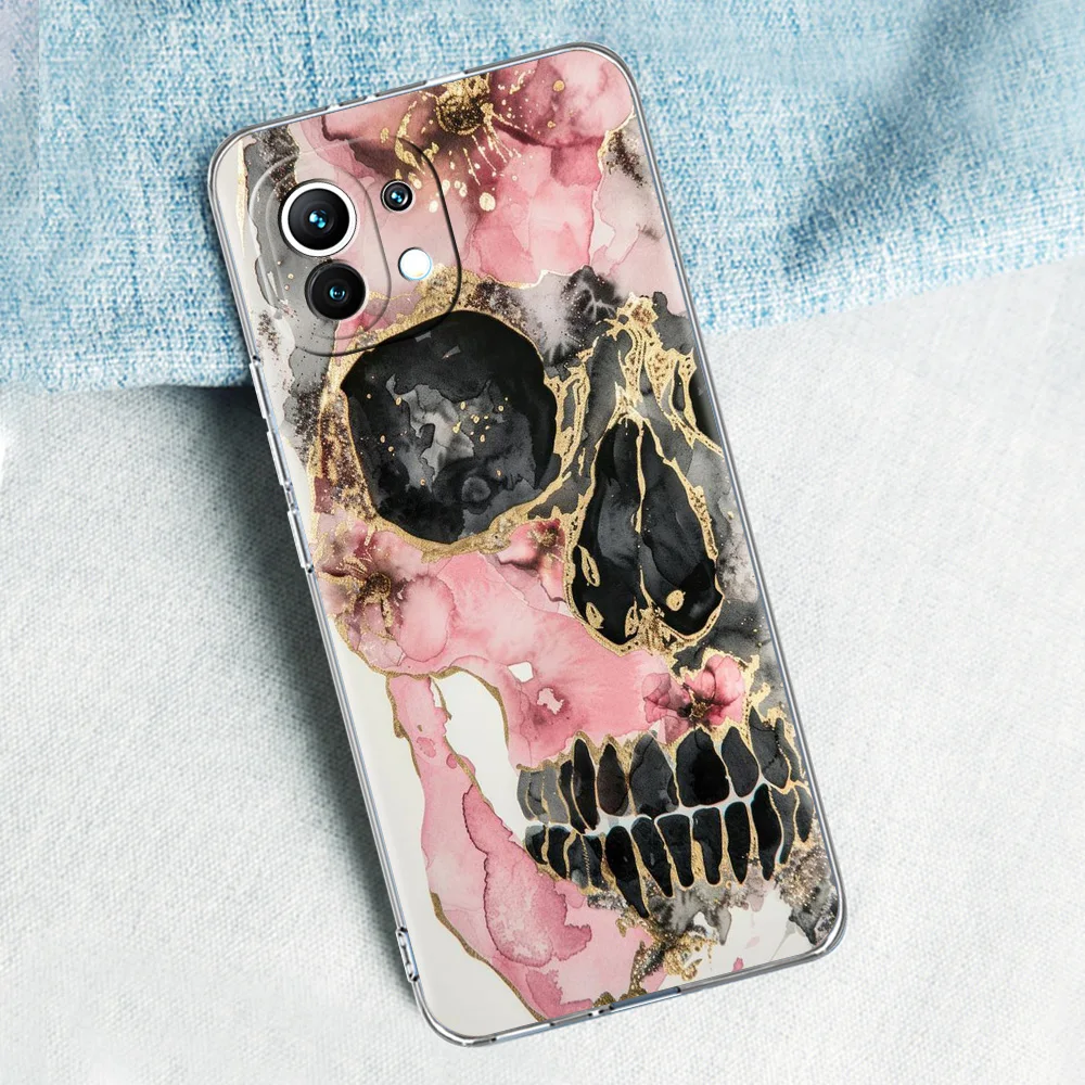Skull Design Hard Pink Purple Phone Case Cover