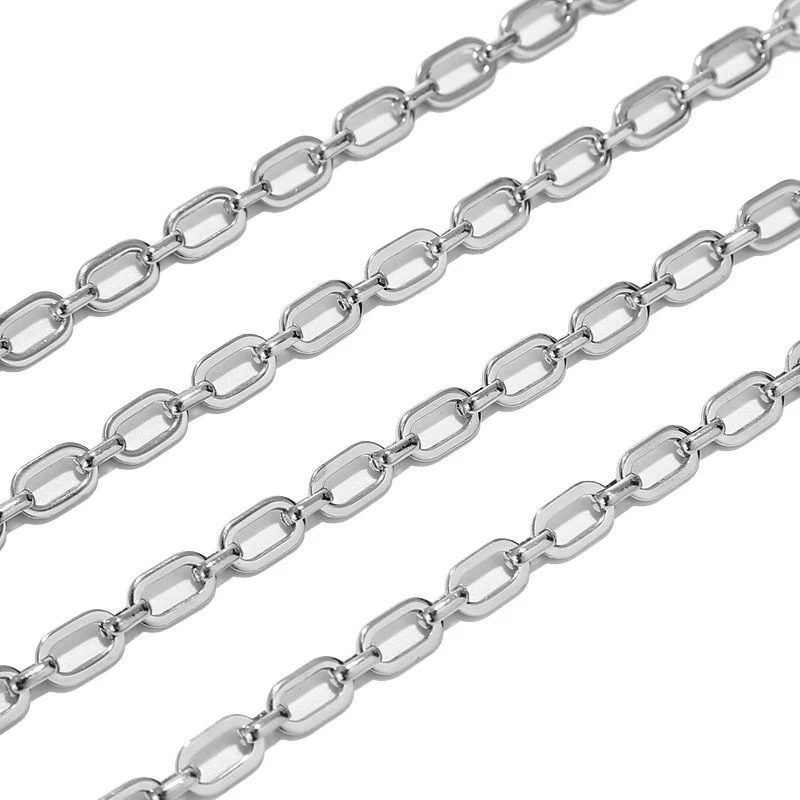 1M ne blednout nerez ocel čtverec objímka běžící pás pro DIY řetízek náramek šperků vytváření řetězy