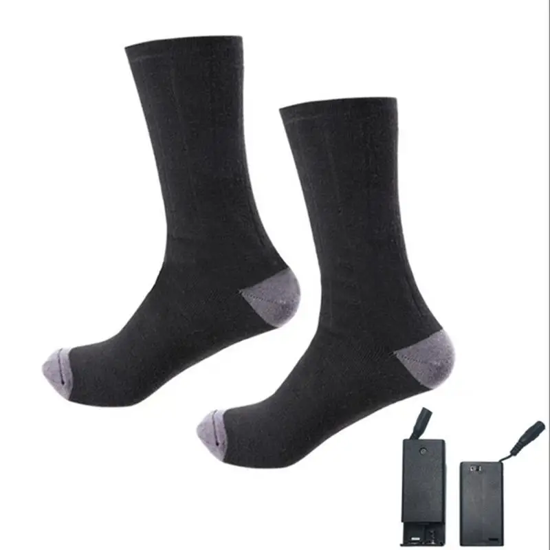 Outdoor Ski Heated Socks Washable USB Electric Heating Socks Hiking Camping Fishing Riding Cycling Hunting Foot Warmer