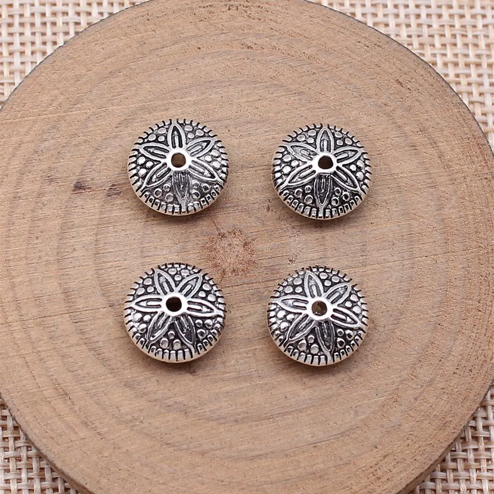 

Men Accessories Carved Small Hole Beads Spacer Beads Jewelry 12x12mm 10pcs