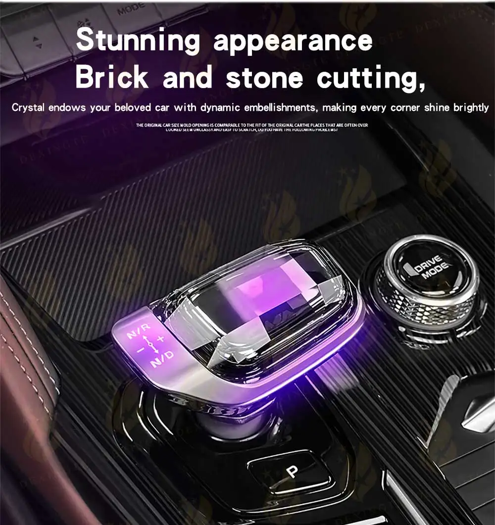 For Kx11 GEELY Monjaro Manjaro LED Crystal Lever with Atmosphere Light Replaceme