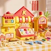 Kids Plasticine Machine Toys DIY Colored Clay Ice Cream Pretend Play Game Simulation Make Hamburger Creative Toy Slime Kit Gifts 2