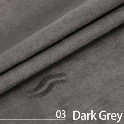 Adhesive Suede Fabric Rolls for Interior and Crafting - Faux Leather Wrap Sticker Sheet (Dark Grey)