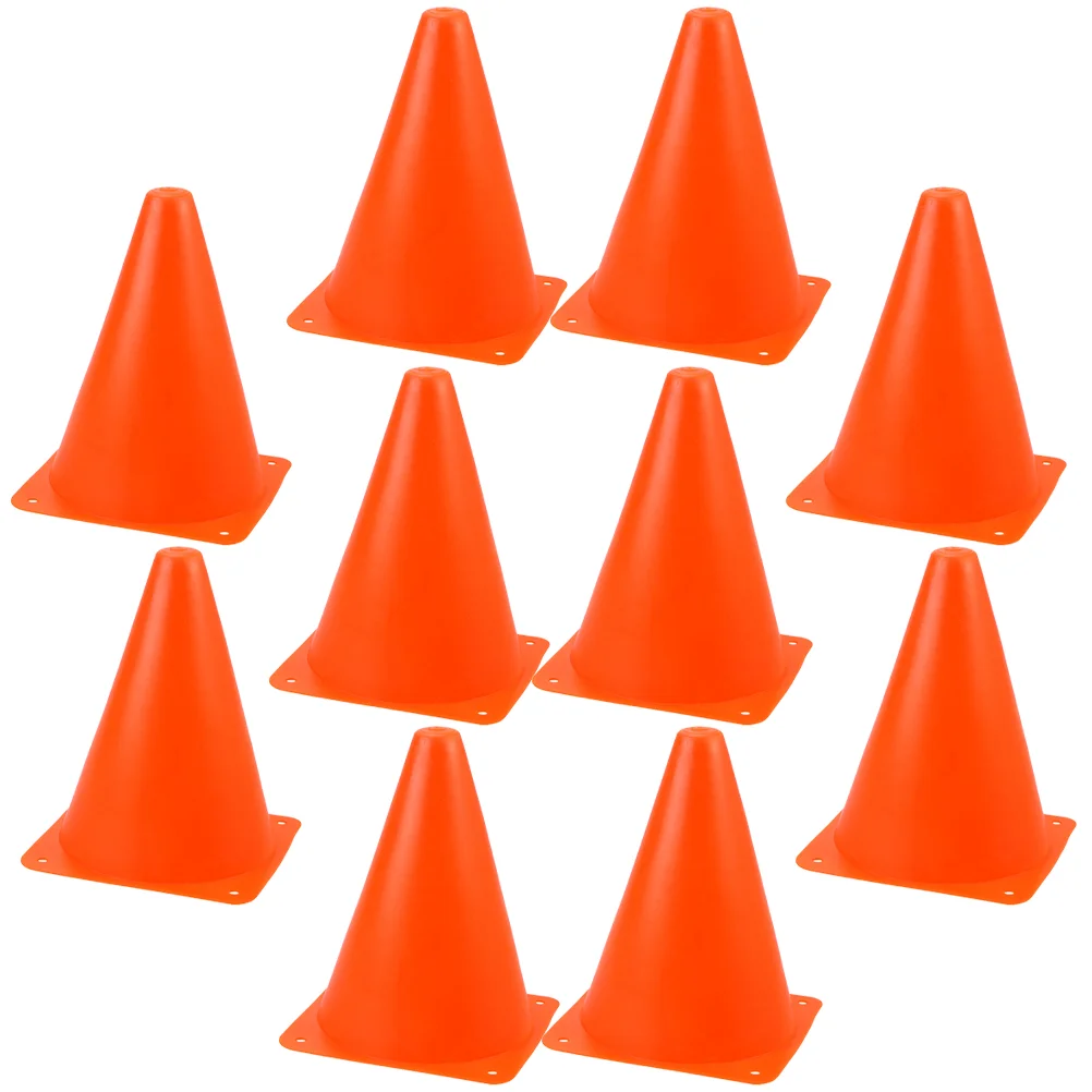 

10 Pcs 18cm Logo Bucket Skate Soccer Obstacle Multi-use Cones for Playground Sports Flag Drills Marking Practice Training