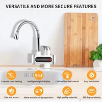 Robinet chauffe-eau électrique instantané LED, eau froide et chaude, 220V, pour cuisine et salle de bain 2