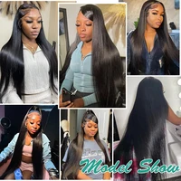 Perruque Lace Front HD Transparente Bling Hair, Cheveux Humains Raides Pré-Pluckés, Brésiliens Remy, 13x4 et 13x6, pour Femmes 8