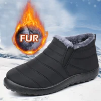 Men's Boots Snow Warm Hiking Winter Boots Man Lightweight Man Shoes Unisex Waterproof Ankle Boots Footwear Men's Work Shoes