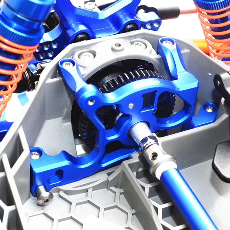 GPM Aluminum Rear Gear Box For Traxxas Rustler 4X4 VXL / Hoss 4X4 VXL - Silver
