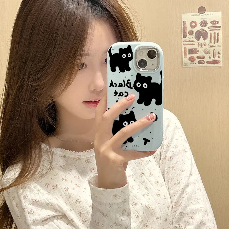 Adorable Black Cat Protective Phone Case