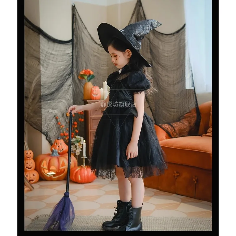 Halloween Carnival Costume Children's Role Playing Ghost Bride Gothic Vampire Costume Stage Performance Zombie Witch Elf