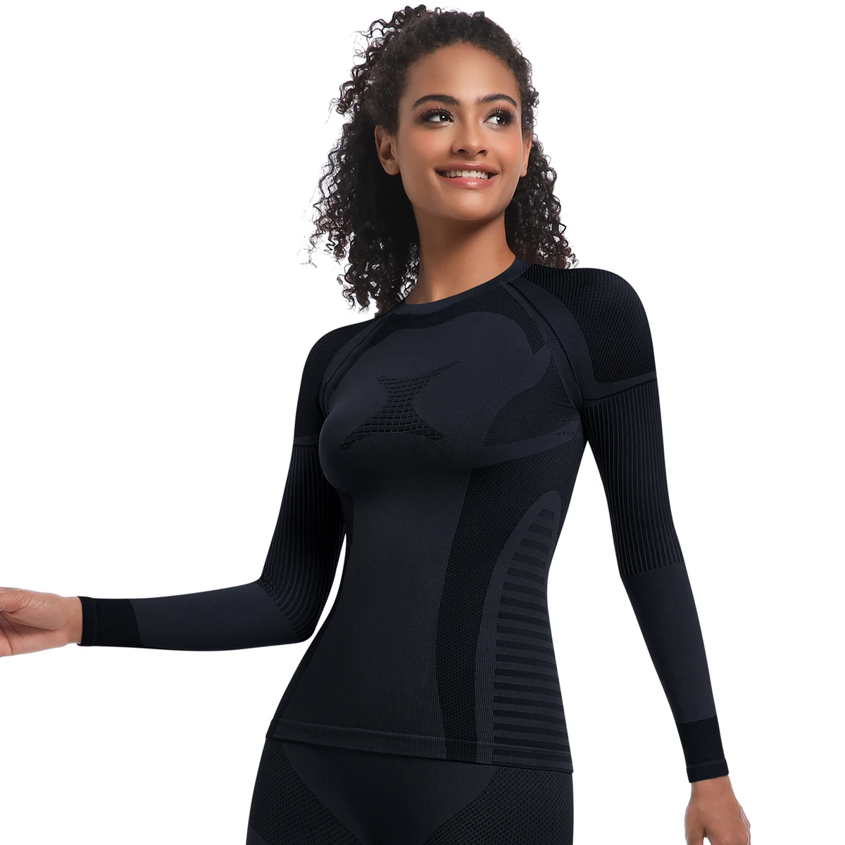 New Yoga Shirts For Women Long Sleeve Skiwear Winter Fitness Running Gym  Clothes | eBay
