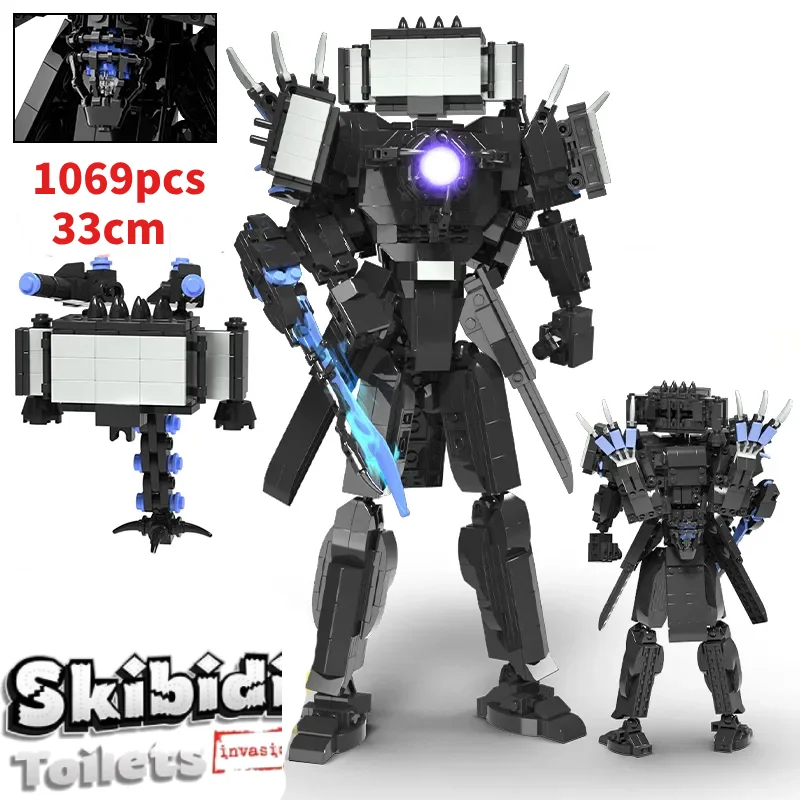 Skibidi Toilet Tv Man Building Bricks Toys Monitor The Audio Camera Titan Man Juguetes Speakerman Blocks Toy For Boys Regalo Divertente
