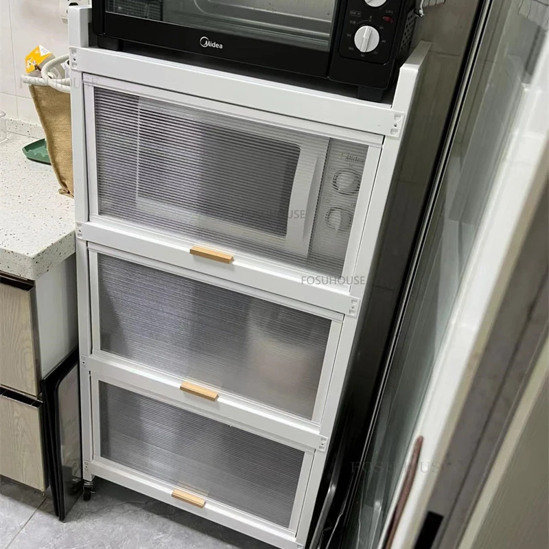 Nordic Metal Cabinet for Kitchen Furniture Sideboard Multi-layer Landing Creative Upscale Multifunction Kitchen Storage Cabinet
