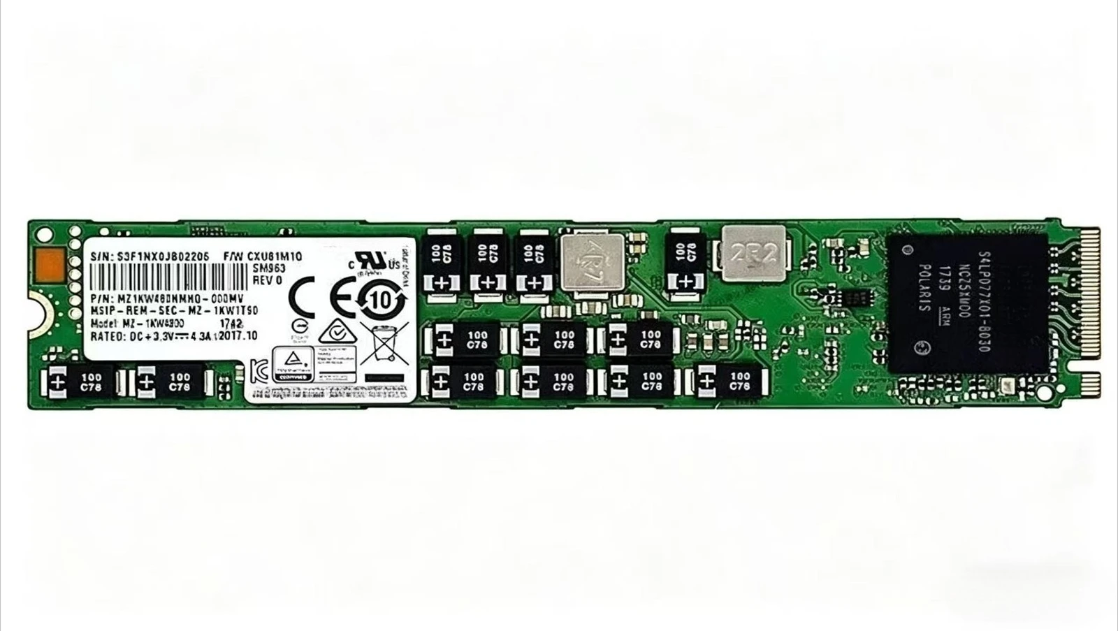 SM963 시리즈 480GB SSD M.2 MLC PCIe 22110 MZ-1KW4800 ..