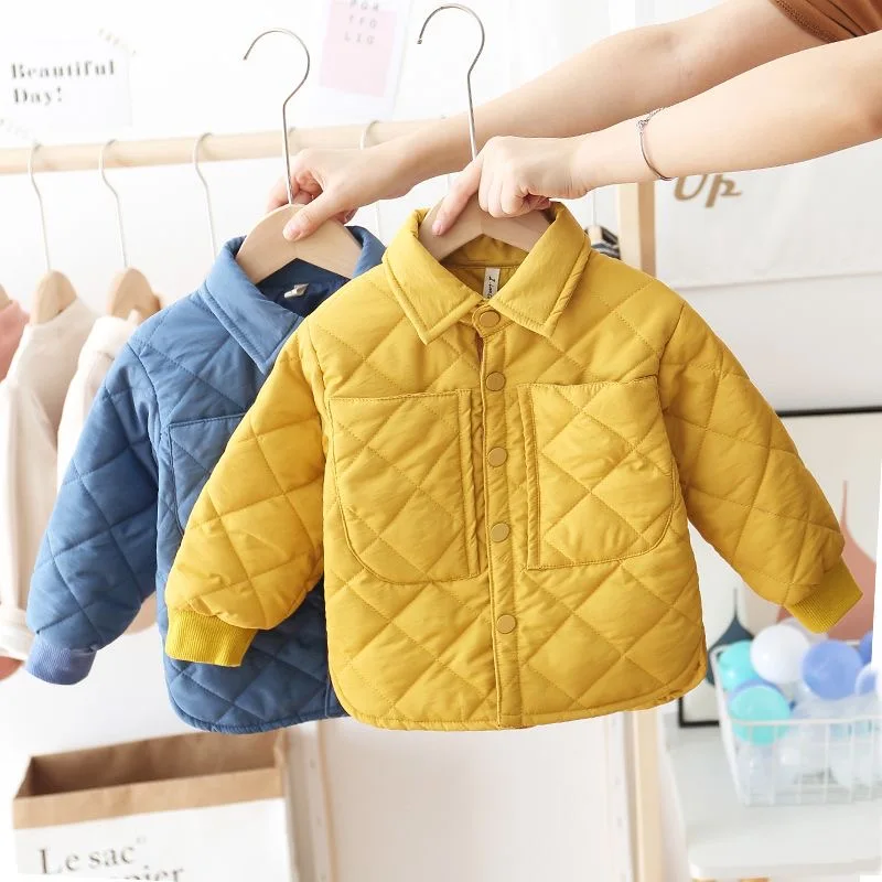 소년 소녀 가을 및 겨울 코트 의류  긴팔 패딩 재킷 어린이 셔츠 스타일 탑스 ..