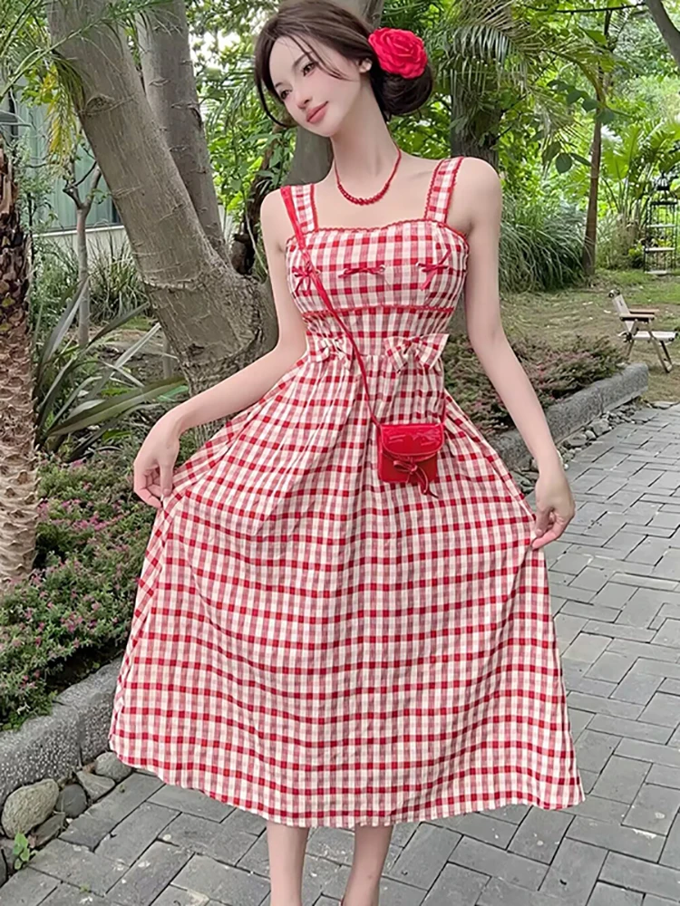 Korean Checkered Bodycon Dress Women's Plaid Blazer Dress Set