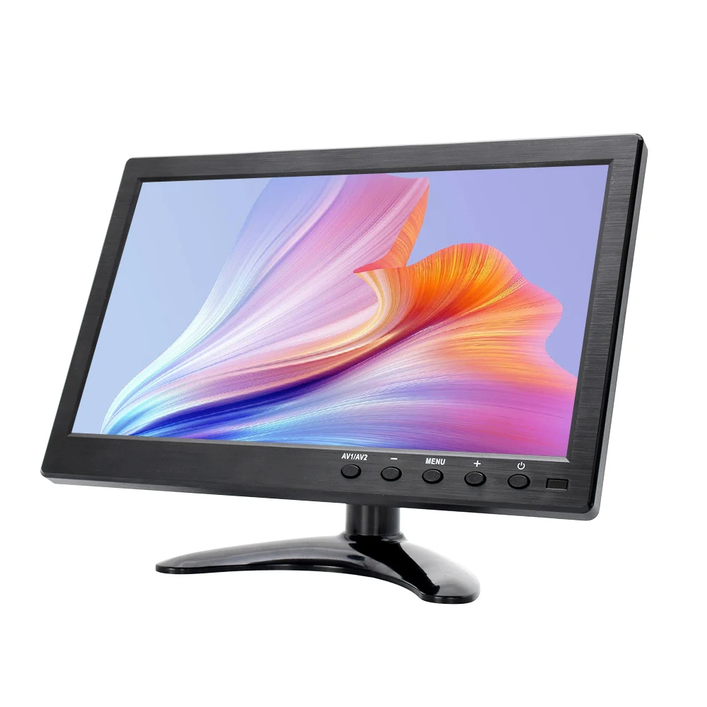 Moniteur 10.1 pouces 1024x600, écran HD TFT LED, prise en charge AV VGA  BNC, entrée vidéo USB pour CCTV DVD PC DVR avec haut-parleur - Temu Canada