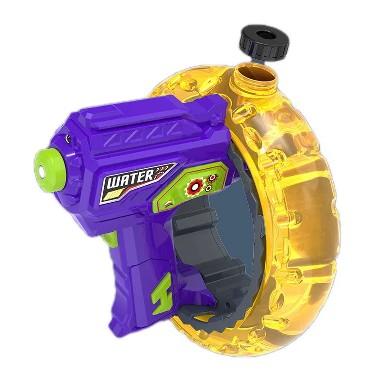 Large Electric Water Gun Ring Handheld Space Concentrator Cool Light Large Capacity Water Blaster Battle Shooting Gun for Kids
