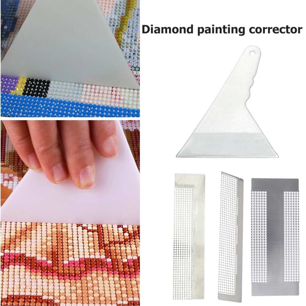 5D Diamond Painting Aligning Tools Square Round Diamond Universal Plastic Mosaic Pictures Fix Tool White for DIY Art Kit diamond painting accessories