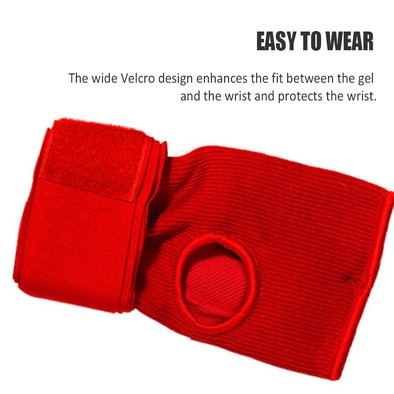 Boxing Gel Glove Sanda Hand Wrap Taekwondo Half-Finger Gloves with Long Wrist Strap Muay Thai Martial Arts Boxing Training