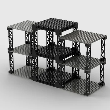 Blocchi da Costruzione Multifunzionali Impilabili, Scaffale di Stoccaggio da Scrivania Multistrato, Bunker Militari Simulati, Supporto per Piastre 16x16