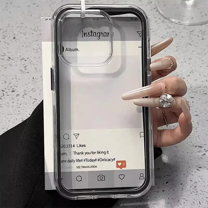 Luxury Transparent Candy Color Shockproof Phone Case with Soft Bumper Cover
