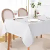 White Table Cloth Waterproof Anti Scratch Polyester Tablecloth Decorative Washable Fabric Table Cover Home Dining Buffet Party 1