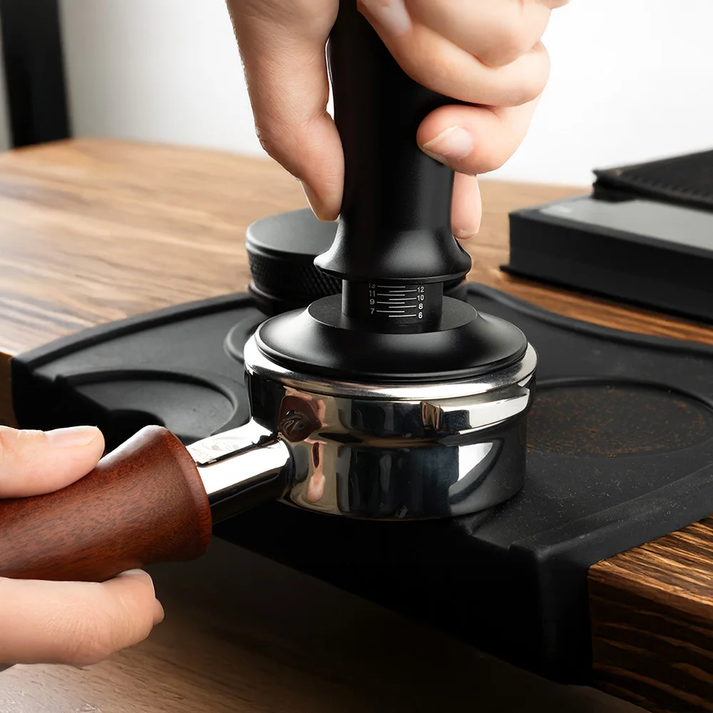 PUSEE Pressino Per Caffè Espresso Da 53,3 Mm, Con Doppia Molla, In