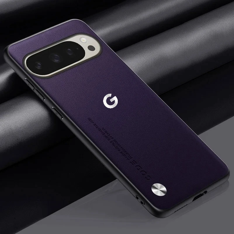 Elegant 'G' Logo Leather Soft Case with Anti-Drop TPU Bumper