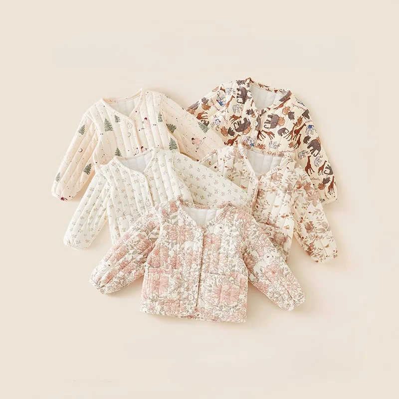 Kids Velvet Jacket - Nordic Style Cotton Coat for Autumn Winter