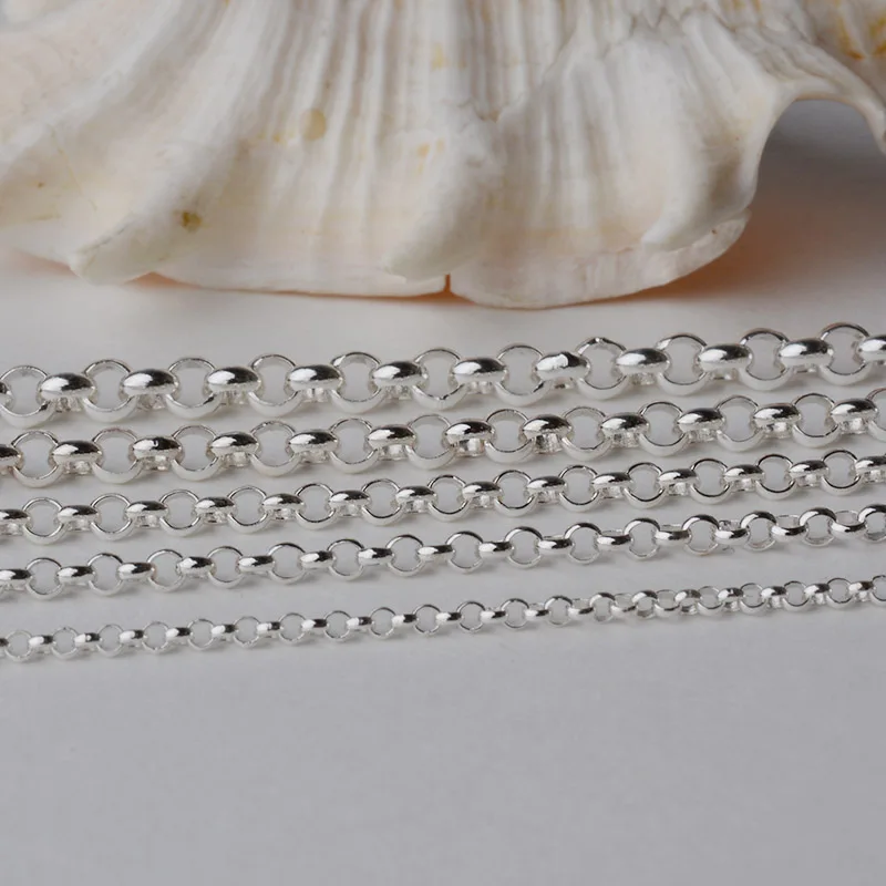 

Silver Rolo Chain, 925 Silver Belcher Chains,Sterling Silver Rollo/Rolo Link Cable Chain for jewelry making Sterling Sil