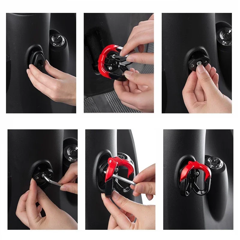 Motorcycle Helmet Holder Motorcycle Helment Hook Holder Hand Bag Hook Luggage Shopping Bag Hangers Aluminum Alloy Multifunctional Motorcycle Accessories