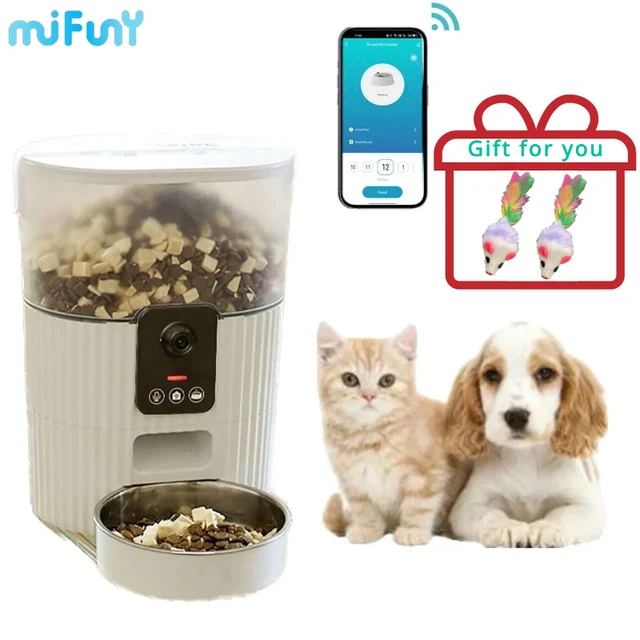 3L Automatic Smart Pet Feeder Button APP Control Dry Food Dispenser for  Cats Timing Feeding Dog Food Dispenser Cat Accessories - AliExpress