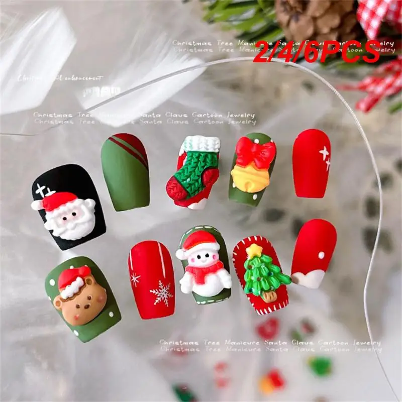 

2/4/6PCS Nail Decorations Resin Full Of Fun Add A Touch Of Festive Charm Fashion Trends Resin Accessories Cartoon