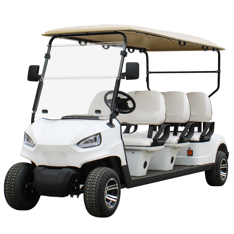 

Street Legal 60/72 Volt Lithium Battery Powered 4 Wheels 6 Seater Off Road Beach Electric Golf Buggy Cart for Sale