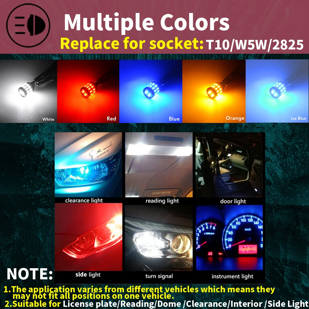 2 VEILLEUSE LED W5W T10 CANBUS ANTI ERREUR ODB BLANC PUR 6000K XENON 6 SMD  - Cdiscount Auto