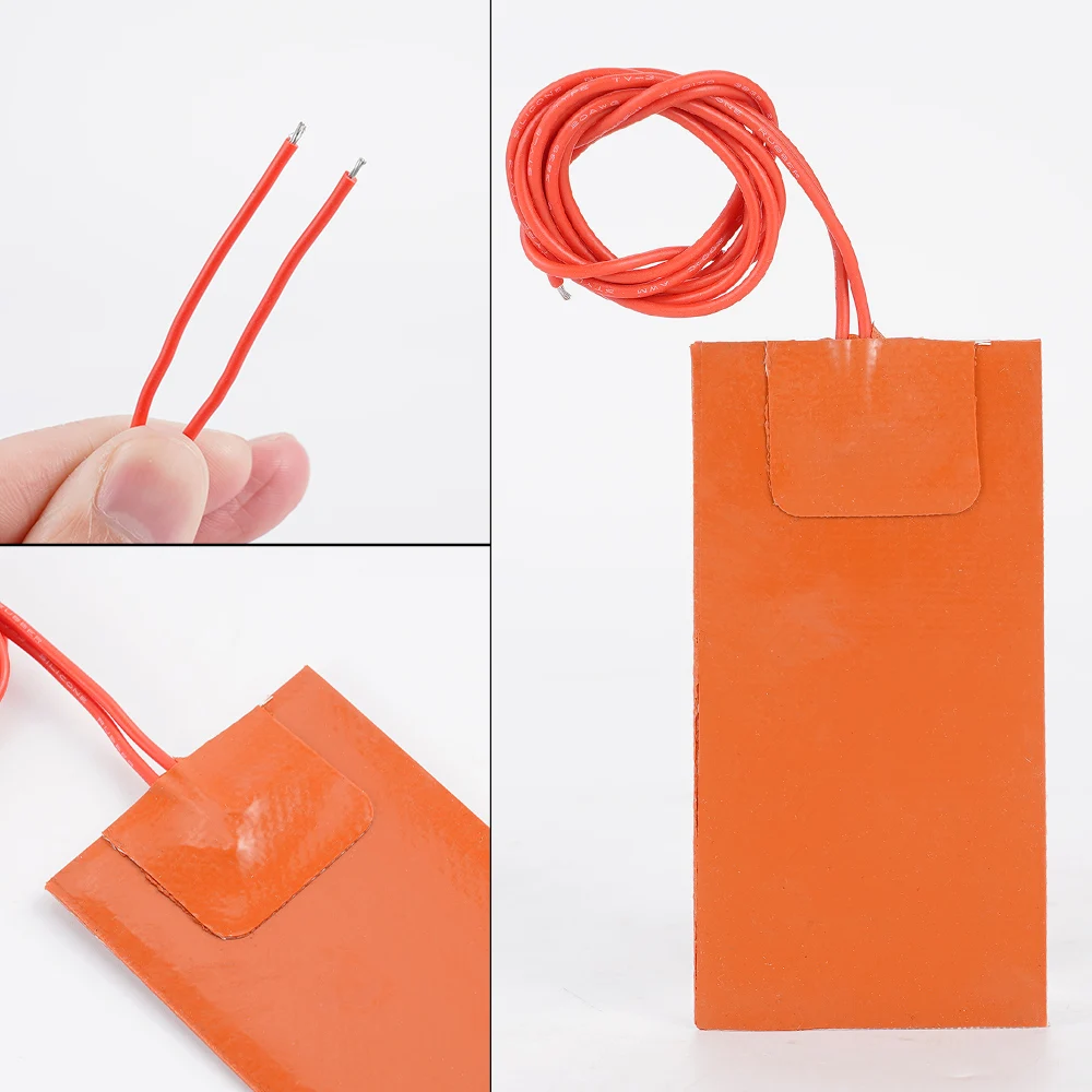 12V Silicone Heater Vehicle Fuel Engine Fuel Tank Heating Pads 15W High Temperature Resistance Heating Waterproof Pad