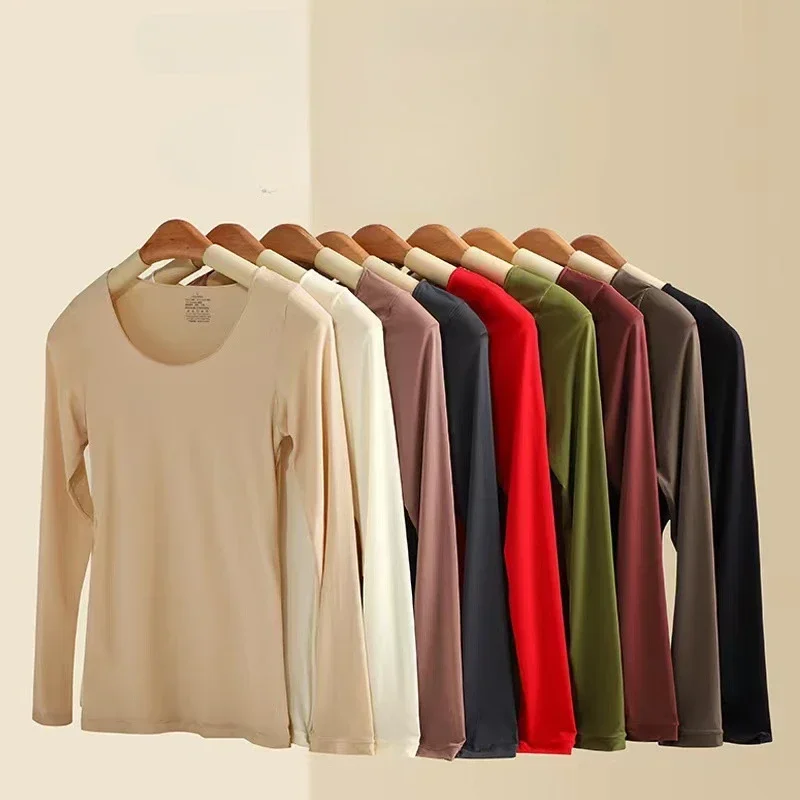 Thermal Underwear Sets for Women Sexy Winter Clothes Ultra-thin Warmth Suit Hyaluronic Acid Non-marking Invisible Heat Underwear