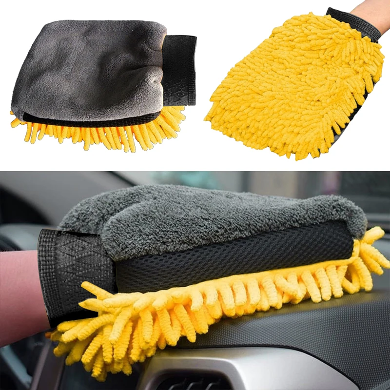 Car Washer Sponge Ultrafine Fiber Chenille Microfiber Car Care Detailing Brushes Washing Towel Auto Gloves Wash and Cleaning