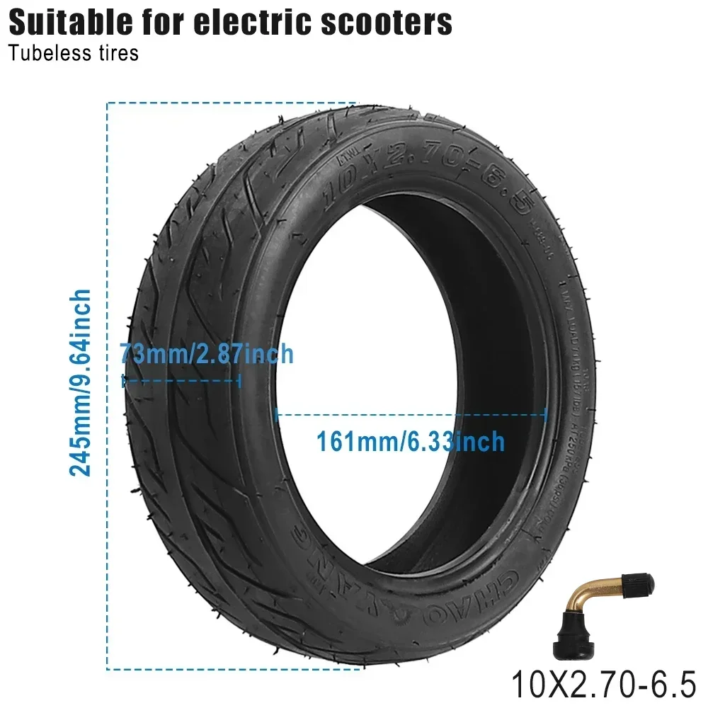 Description Picture 2 of item10x2.70-6.5 Tubeless Tire Vacuum Thickening Wear Resistance 10 Inch Tyre for Electric Scooter Balance Car Tires Replacement
