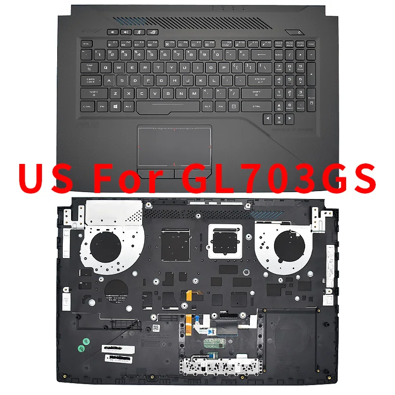 Фото Клавиатура для ноутбука с подсветкой FR/RU/US, подставка для рук для ASUS ROG Strix GL703 GL703V GL703GE GL703GS GL703VM, клавиатура для ноутбука C №3