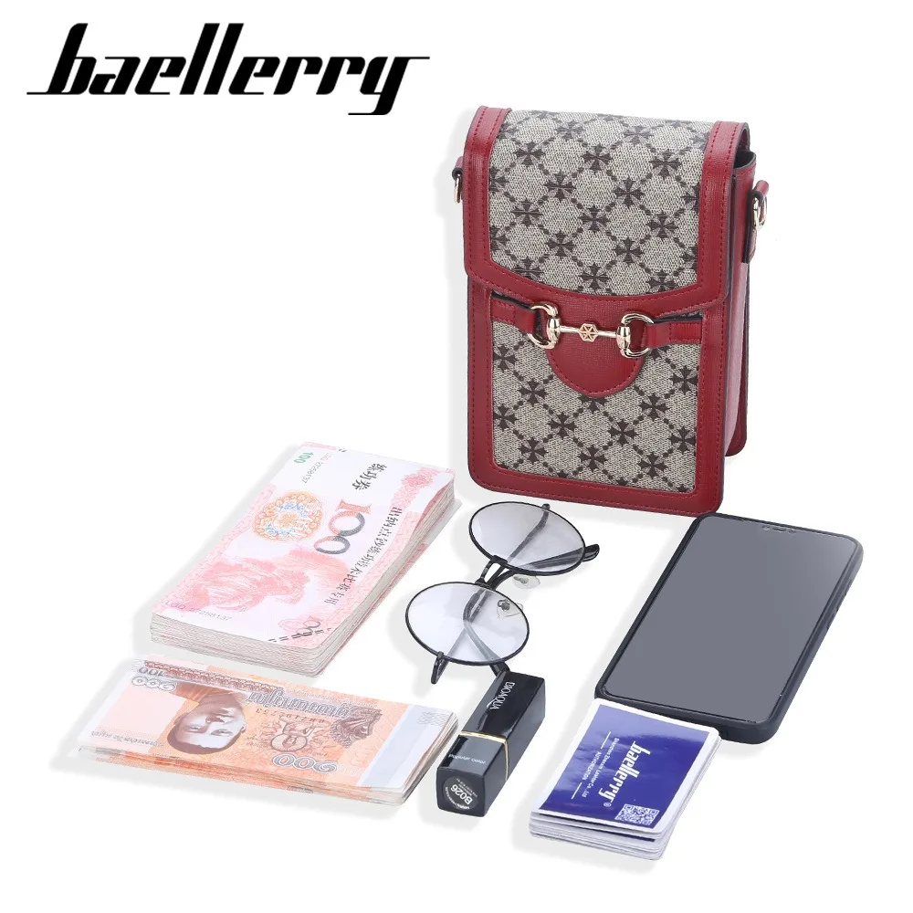 Baellerry Minimalist Crossbody Bag for Women, Anti-Theft Hidden Zip Pocket Shoulder Bag Lightweight PU Leather