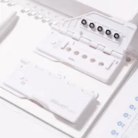 Portable 5-Hole Punching Machine White Plastic Handcraft Making Tool Scrapbooking Lightweight Paper Punch Tool for DIY Crafts 2