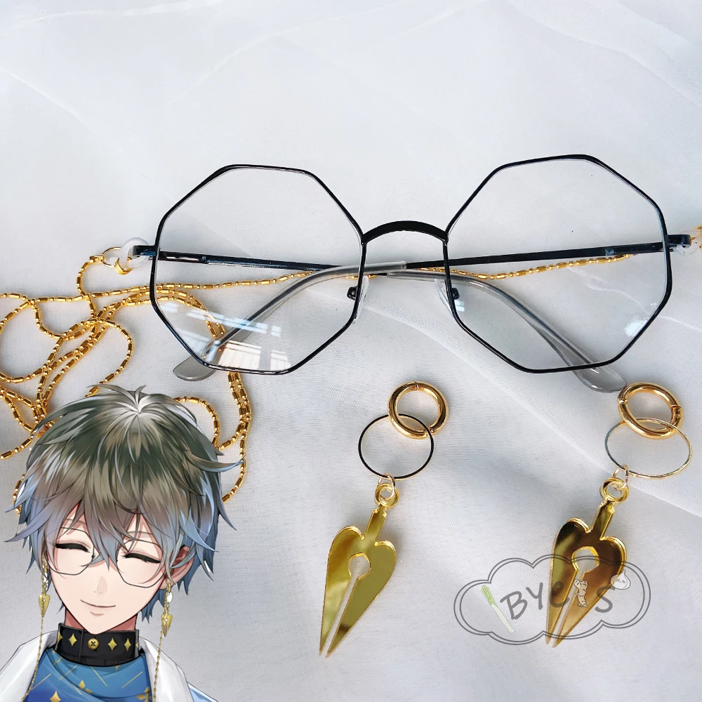 

Ohisanji VTuber Luxiem Ike Eveland Cos зажим для ушей, шпильки для ушей, значок для очков, брошь, Аниме Реквизит, ювелирные аксессуары