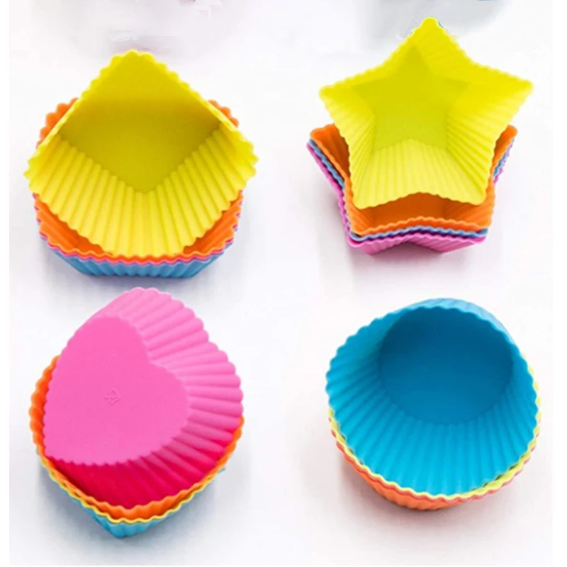 Muffin Cup Silicone Cake Mold Mold Muffin Silicone Heart Silicone