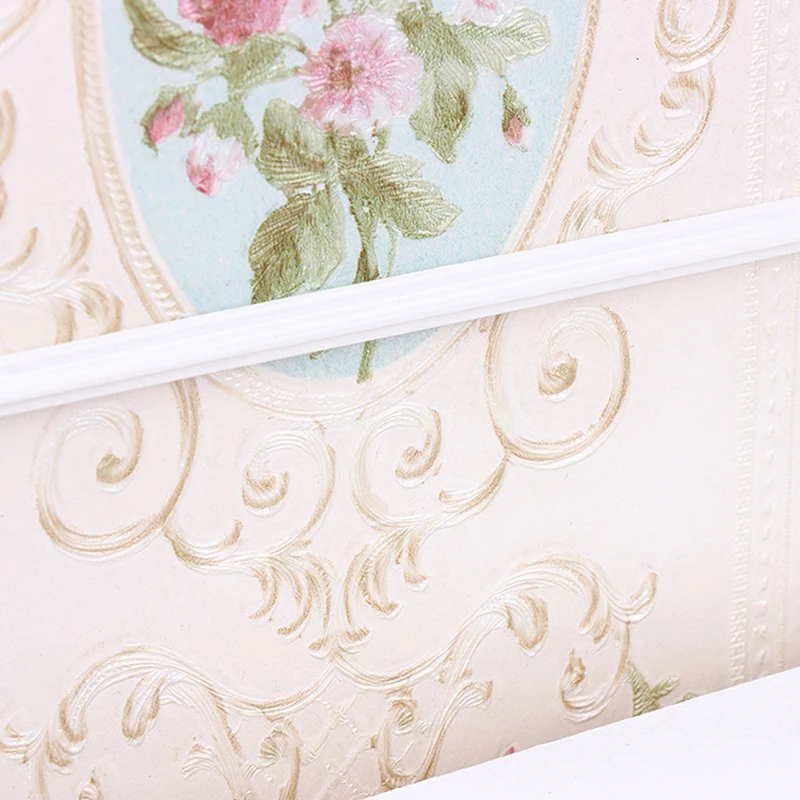8Pcs 1:6/1:12 Dollhouse Miniature Accessories Molding Wood Trim Skirting Line Wall Panel Waist Lines White Baseboard Top Line 5