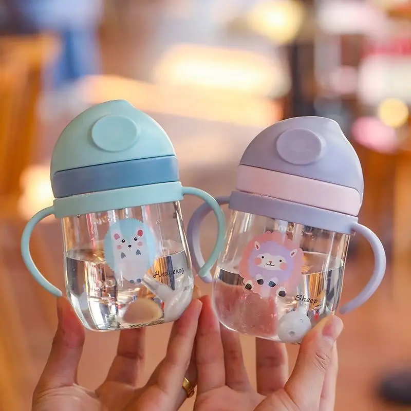 Kids Water Sippy Cup Creative Cartoon Baby Feeding Cups With