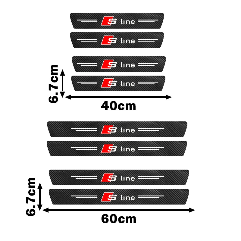 Carbon Fiber Car Door Sill Protector Sticker - Anti-Scratch Decal Accessory